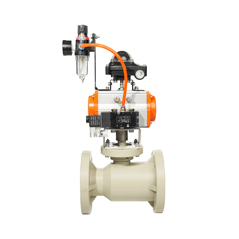Beta PPH Single and Double Type Pneumatic Flanged Ball Valve