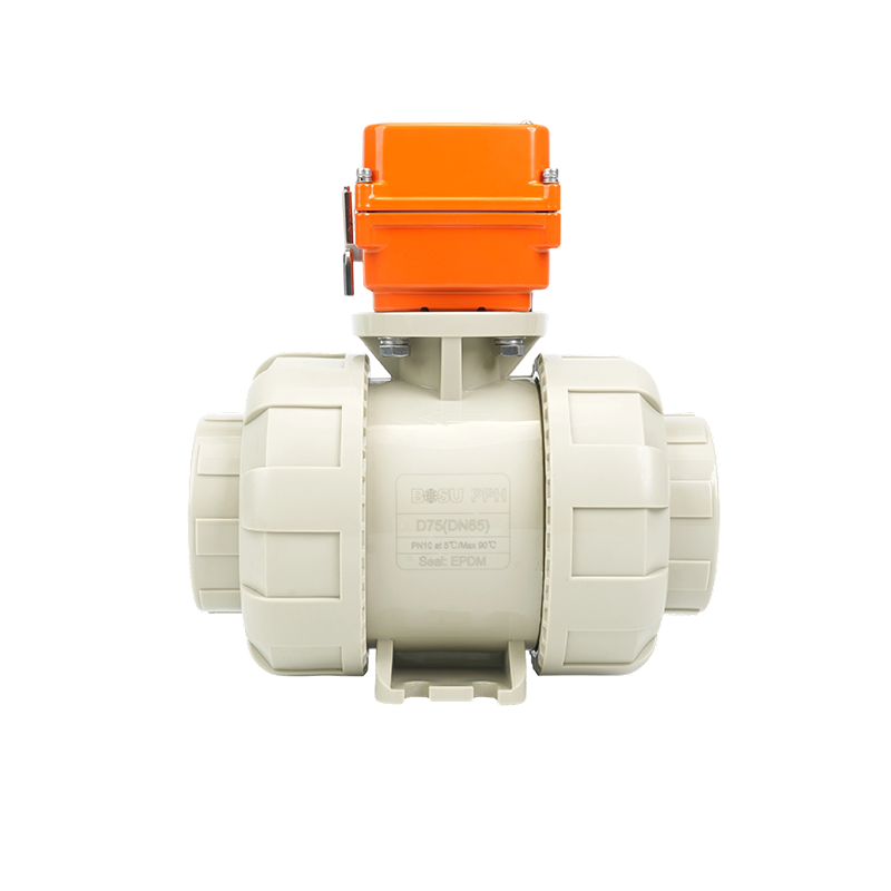 Beta PPH Electric Double Union Ball Valve