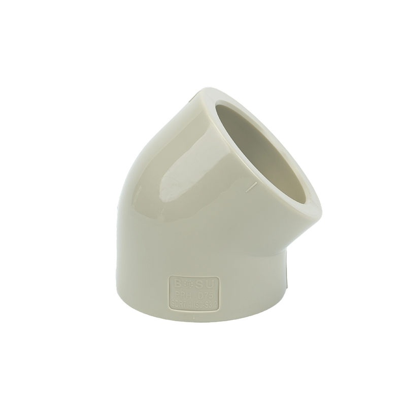 β--PPH 45 Derajat Siku Thermo-fusion Socket Fitting 1.6MPa